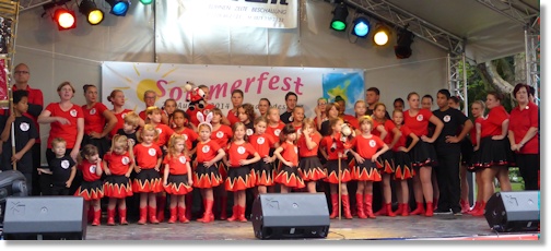 Tanzgruppe der Bergfunken auf dem Bad Godesberger Parkfest 2014