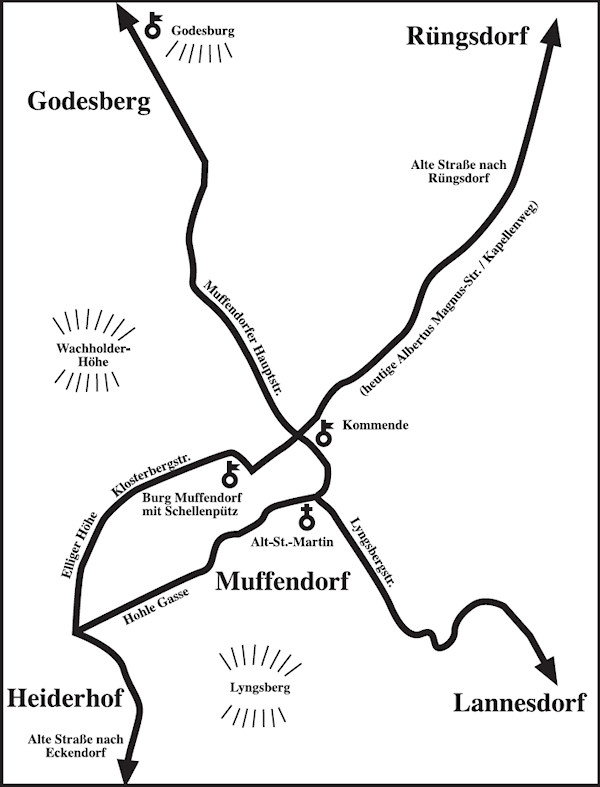 Muffendorfer Straßen im 15. Jahrhundert